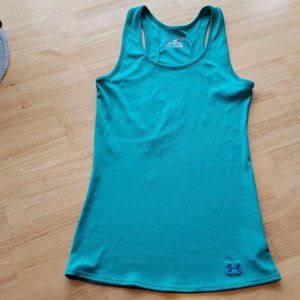 Under Armour fitted heat gear turquoise tank